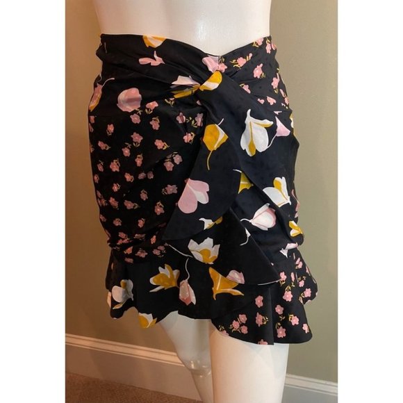 Self-Portrait Mixed Floral Ruffle Skirt NEW - Picture 5 of 13